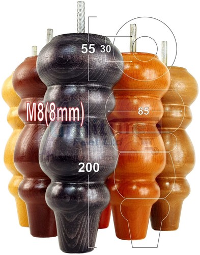 Massivholz möbelbeine - 4,