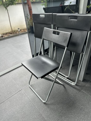 Ikea gunde 4x klappstühle - -,
